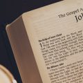 Bible opened to the Gospel of John