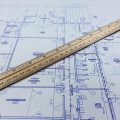 blueprint design with ruler