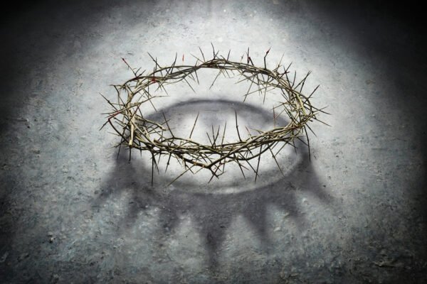 Wreath Of Thorns With King Crown Shadow Passion And Triumph Of Jesus
